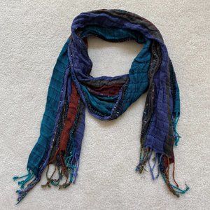 Fashion Scarf - Blue and Red